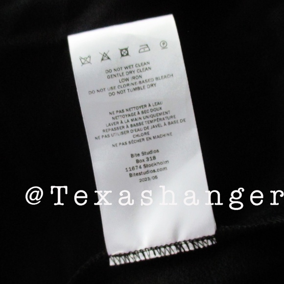 NWT BITE Studios Wide Strap Pleat Dress Size 2 Black - Picture 12 of 14